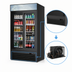 Thumbnail image #3 for Everest Refrigeration Two-Section Reach-In Glass Door Merchandiser Refrigerator, 33 Cu. Ft., Sliding Doors