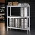 Thumbnail image #3 for Panco 3-Tier Aluminum Beer Keg Rack with Storage Shelf, 93 x 18 x 76 Inches, 10-Keg Capacity