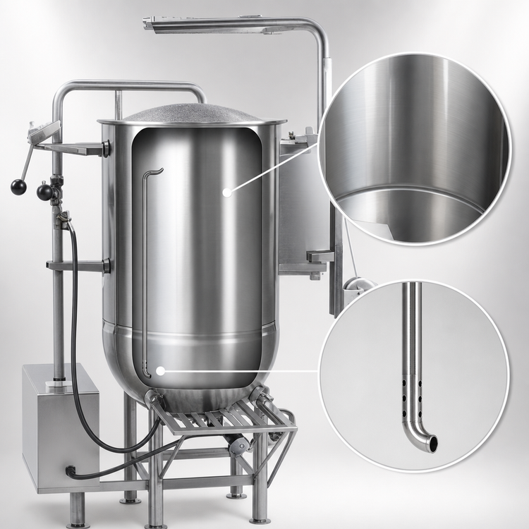 Product image #3 for Legion LTCR-40 Direct Steam 40-Gallon 2/3 Jacketed Coffee Kettle