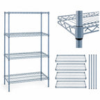 Thumbnail image #3 for Quantum WR86-2130GY 4-Shelf Wire Shelving Starter Unit, 30"W x 21"D x 86"H, Gray Epoxy Finish