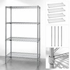Thumbnail image #3 for Quantum WR54-1442C 42 x 14 x 54-Inch Stationary Wire Shelving Starter Unit, 4 Shelves, Chrome Finish