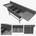 Thumbnail image #3 for John Boos Pro-Bowl 3-Compartment Stainless Steel Sink with Dual 30-Inch Drainboards