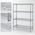 Thumbnail image #3 for EAGLEbrite 4-Tier Stationary Starter Wire Shelving Unit, 42W x 18D x 63H, Zinc Finish