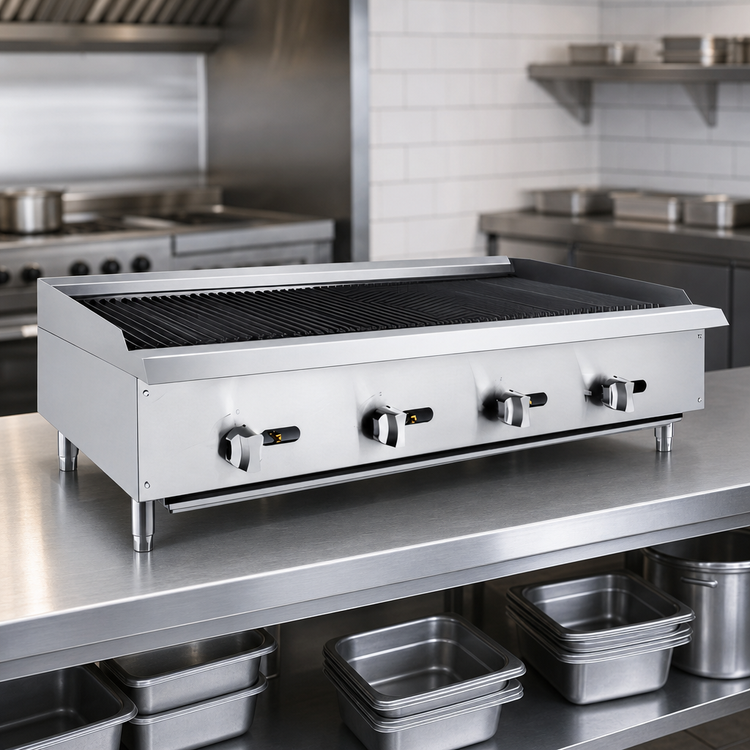 Product image #4 for General 48-Inch Gas Countertop Charbroiler, 140,000 BTU, Natural Gas