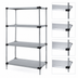 Thumbnail image #3 for Quantum Stationary Solid Stainless Steel Shelving Starter Kit, 48