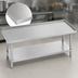 Thumbnail image #3 for Advance Tabco 96 Inch x 30 Inch Stainless Steel Equipment Stand with Adjustable Undershelf