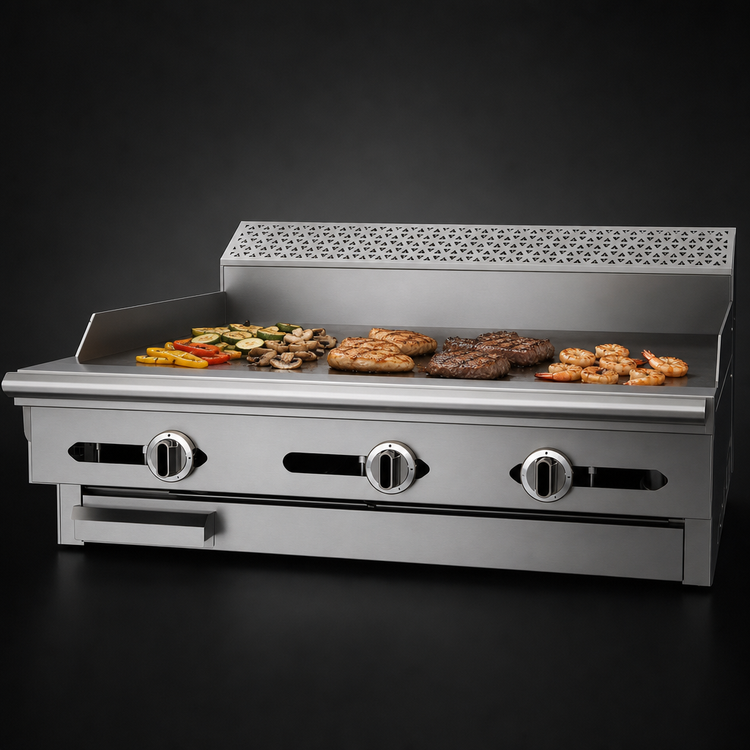 Product image #3 for Garland Cuisine Series 36-Inch Natural Gas Plancha Griddle, Modular Top, 5/8-Inch Steel Plate, Hi-Lo Manual Controls