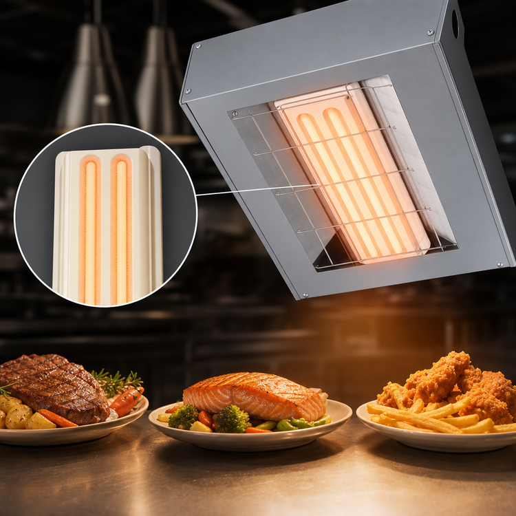 Product image #3 for Hatco Ultra-Glo High-Wattage 18-Inch Double Ceramic Infrared Strip Heater
