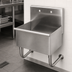 Thumbnail image #3 for Wall-Mounted 31-Inch Stainless Steel Service Sink with 12-Inch Deep Bowl and Splash Mount Faucet Provision