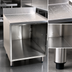 Thumbnail image #3 for CHOICE Underbar Drainboard Cabinet Base, Open Front, 12 Inch W x 19 Inch D, Stainless Steel, No Doors