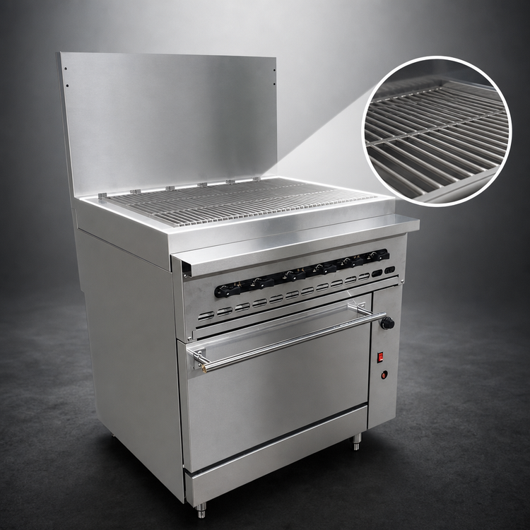 Product image #3 for Wolf Challenger XL 36-Inch LP Gas Restaurant Range with 36-Inch Charbroiler and Convection Oven