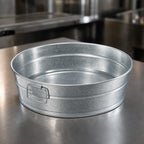 Thumbnail image #3 for American Metalcraft MTUB10 88 oz Round Galvanized Tin Cooling Tub with Side Handles Case of 24
