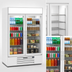 Thumbnail image #4 for Beverage-Air MarketMax Two-Section Reach-In Glass Door Refrigerated Merchandiser, 46.15 Cu. Ft., White