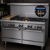 Thumbnail image #3 for Garland GFE Starfire Pro 60-Inch Gas Restaurant Range with 8 Open Burners, 12-Inch Griddle, and 2 Standard Ovens