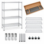 Thumbnail image #3 for Metro Super Erecta EZ1848NC-4 4-Shelf Stationary Chrome-Plated Wire Shelving Unit, 48 x 18 x 74 Inches