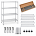 Thumbnail image #3 for Metro Super Erecta 4-Shelf Stationary Chrome-Plated Wire Shelving Unit, 48 x 18 x 74 Inches