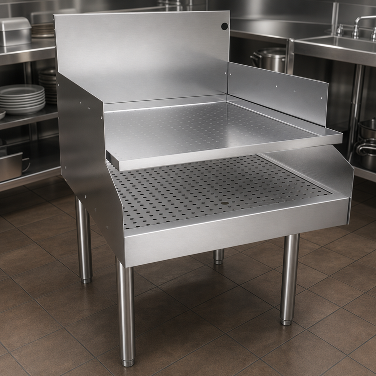 Product image #3 for Glastender RDBB-24S Free Standing Recessed Drainboard, 24 Inch W x 29 Inch D, Stainless Steel