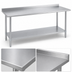 Thumbnail image #3 for Duke 16-Gauge 400 Series Stainless Steel Work Table with 1-1/8-Inch Riser and Stainless Undershelf, 36 x 144 Inches