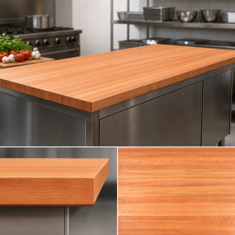 Product image #3 for Boos Block American Cherry Edge Grain Kitchen Countertop, 84 x 30 x 3 Inches, Varnique Finish