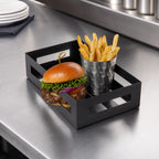 Thumbnail image #4 for American Metalcraft BTH1 Rectangular Black Stainless Steel Serving Crate, 9-1/4 Inch Long Case of 12