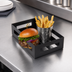 Thumbnail image #4 for American Metalcraft Black Stainless Steel Rectangular Serving Crate, 9-1/4 Inch Long