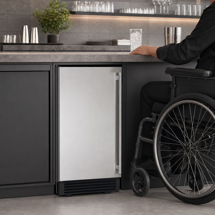 Product image #3 for Maxx Ice 15 Inch ADA-Compliant Built-In Indoor Clear Ice Machine With Bin, Full Dice Cubes