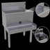 Thumbnail image #3 for Glastender DBSA-24 Underbar Stainless Steel Blender Station with Drainboard Top, 24 Inch x 24 Inch