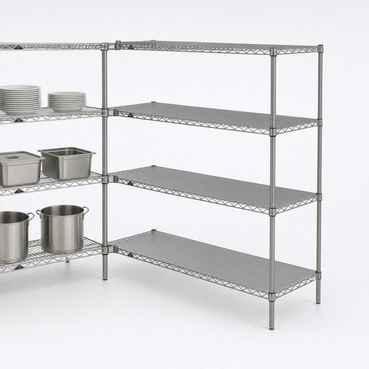 Product image #3 for Metro Super Erecta 4-Shelf Add-On Wire Shelving Unit, Chrome-Plated, 60 x 24 x 63 Inches