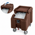 Thumbnail image #4 for Cambro SlidingLid™ Slant Top Mobile Ice Caddy, 100 lb Capacity, Dark Brown