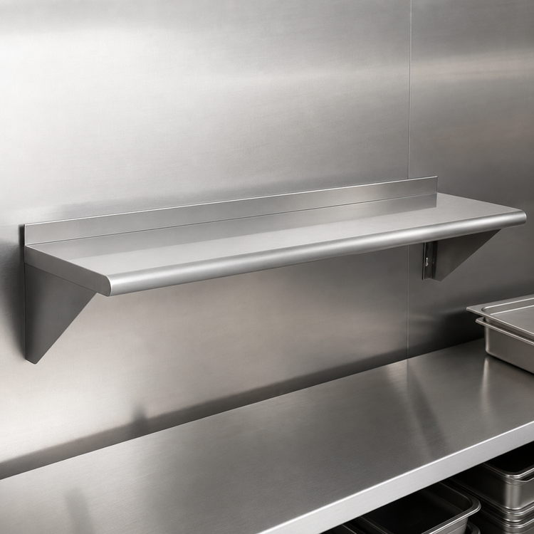 Product image #3 for BlendPort® 60 Inch Wall-Mounted 430 Stainless Steel Wall Shelf