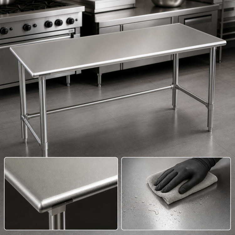Product image #3 for Eagle Spec-Master 48 Inch x 24 Inch 14-Gauge Stainless Steel Work Table