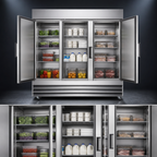 Thumbnail image #3 for Hurakan by Equip.me HKN-GXE72R3E 81-Inch 3-Door Reach-In Refrigerator, 72 Cu. Ft., Stainless Steel