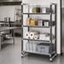 Thumbnail image #3 for Cambro Camshelving Elements XTRA 4-Tier Solid Stationary Starter Shelving Unit, 21 x 36 x 64 Inches, Speckled Gray