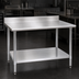 Thumbnail image #3 for Budget Series 48-Inch x 30-Inch Stainless Steel Work Table with 4-1/2-Inch Backsplash and Adjustable Undershelf