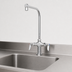 Thumbnail image #3 for T&S Brass Single-Hole Mixing Faucet with 8-Inch 90° Swing Nozzle and Lever Handles