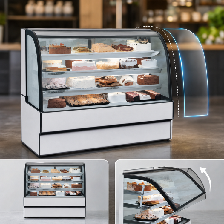 Product image #3 for Federal Industries Curved Glass Refrigerated Bakery Display Case, 50.13-Inch Wide, Self-Contained, 42-Inch High