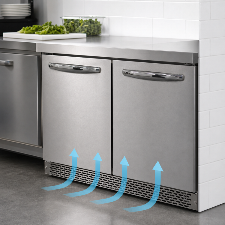 Product image #3 for Continental Refrigerator 36-Inch Front-Breathing Worktop Freezer with 2 Solid Doors and 10.3 Cu. Ft. Capacity