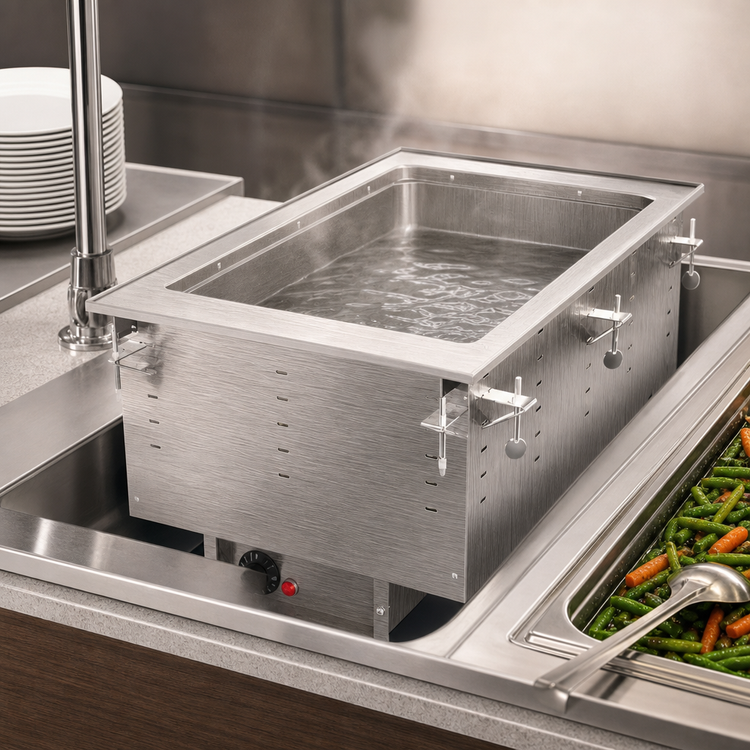 Product image #3 for Vollrath Drop-In Electric Hot Food Well Unit, Single Full-Size Pan, Wet Operation, Auto-Fill, 208V