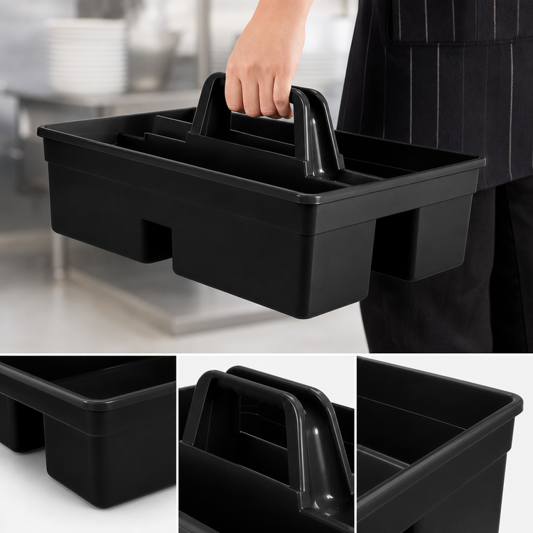 Product image #3 for Rubbermaid Commercial Executive Black Plastic Carry Caddy