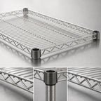 Thumbnail image #3 for Eagle Group QuadTruss QA2124S Heavy-Duty Stainless Steel Wire Shelf, 24"W x 21"D, 800 lb Capacity Case of 4