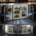 Thumbnail image #3 for Beverage-Air 48-Inch Refrigerated Pass-Thru Back Bar Refrigerator with 4 Glass Doors and Stainless Steel Top