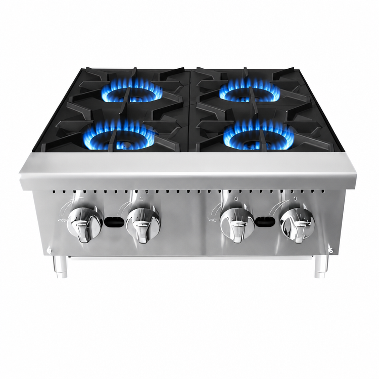 Product image #4 for CookRite ACHP-4 24-Inch Countertop Gas Hot Plate with 4 Burners, 128,000 BTU
