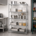 Thumbnail image #3 for Metro Super Erecta Stationary Starter Wire Shelving Unit, 72W x 24D x 74H, 5 Shelves, Brite Finish
