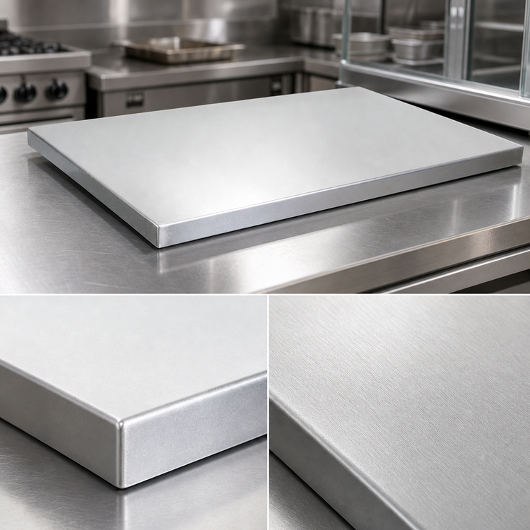 Product image #3 for John Boos Flat Stainless Steel Countertop Food Display Top, 18 x 25 x 1-1/2 Inch