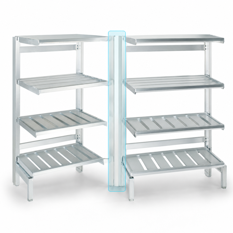 Product image #3 for Channel Manufacturing Cantilevered Shelving Common Center Upright, 72 Inch High, Aluminum, Stationary