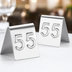 Thumbnail image #4 for American Metalcraft Embossed Stainless Steel Mini Number Tents, Numbers 201-400