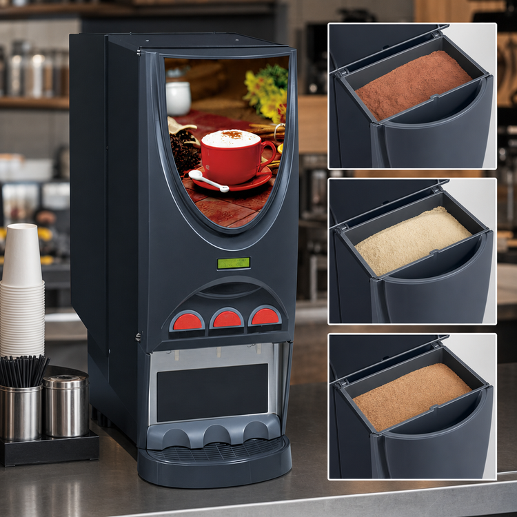 Product image #3 for BUNN iMIX-3 Powder-Based Hot Beverage Dispenser with 3 8-Lb Hoppers