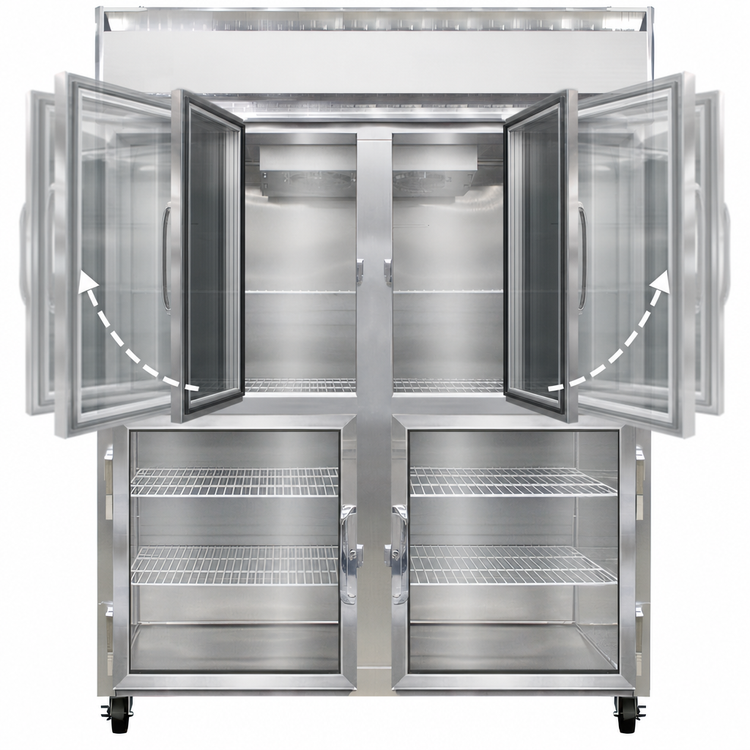 Product image #3 for Continental Refrigerator 2FENGDHD Extra-Wide Two-Section Reach-in Glass Door Display Freezer