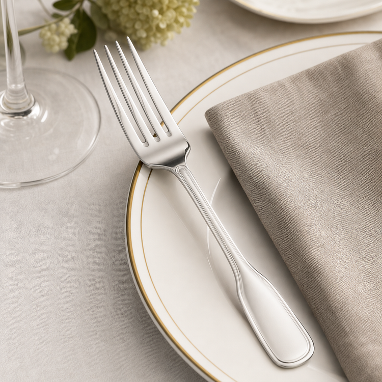 Product image #4 for Oxford European Table Fork, 8-1/8 Inch, 18/8 Stainless Steel, Extra Heavy Weight, Mirror Finish