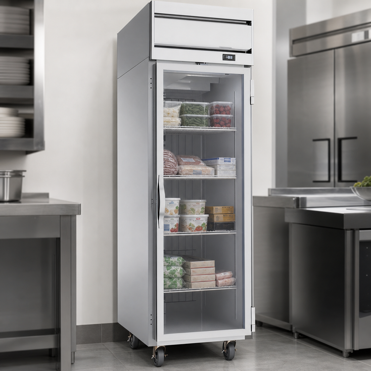Product image #3 for Beverage-Air Horizon Series 21.06 Cu. Ft. One-Section Reach-In Freezer with Right-Hand Hinged Glass Door